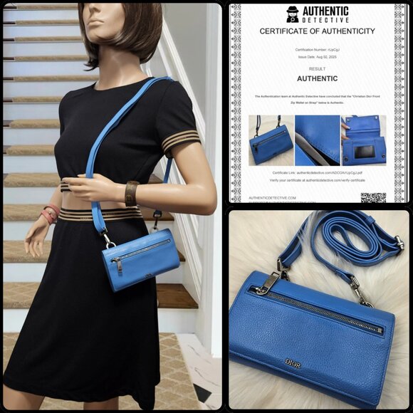 DIOR Men's Front Zip Flap Wallet - Picture 3 of 17